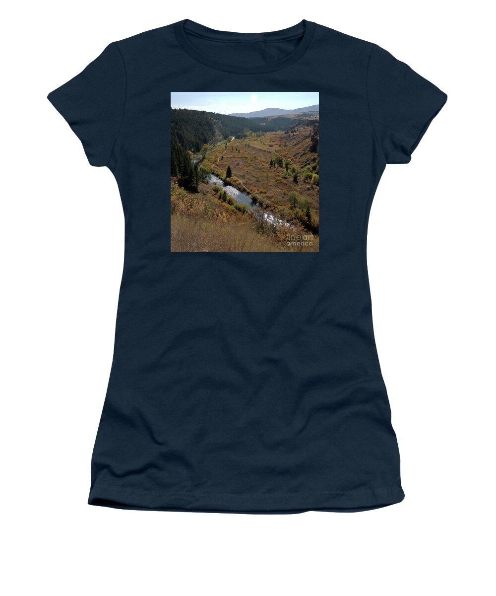 Wilderness Women's T-Shirt featuring the photograph Sluice Boxes Primitive State Park by Kae Cheatham