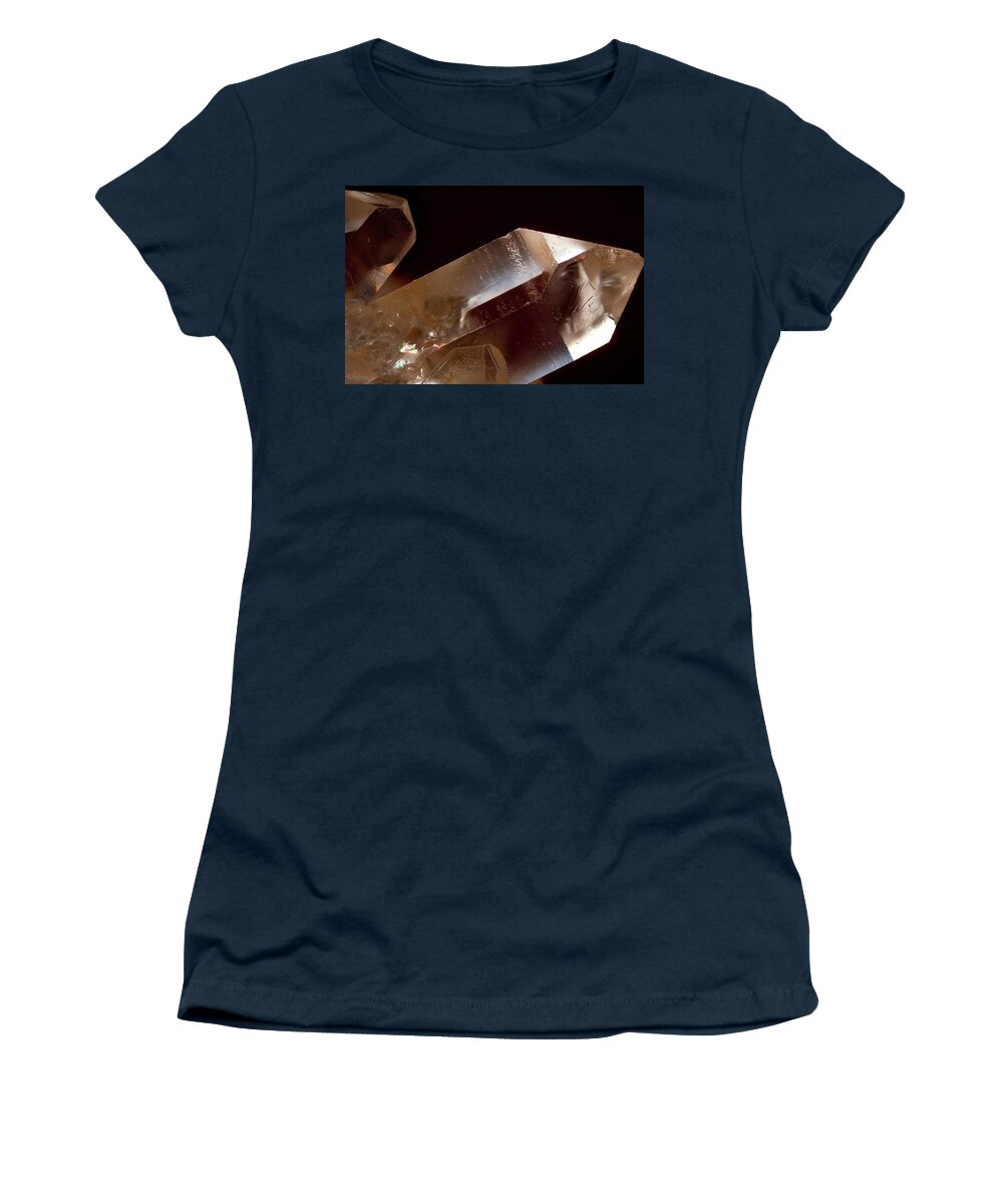 Quartz Women's T-Shirt featuring the photograph Small Quartz Crystals by Daniel Reed