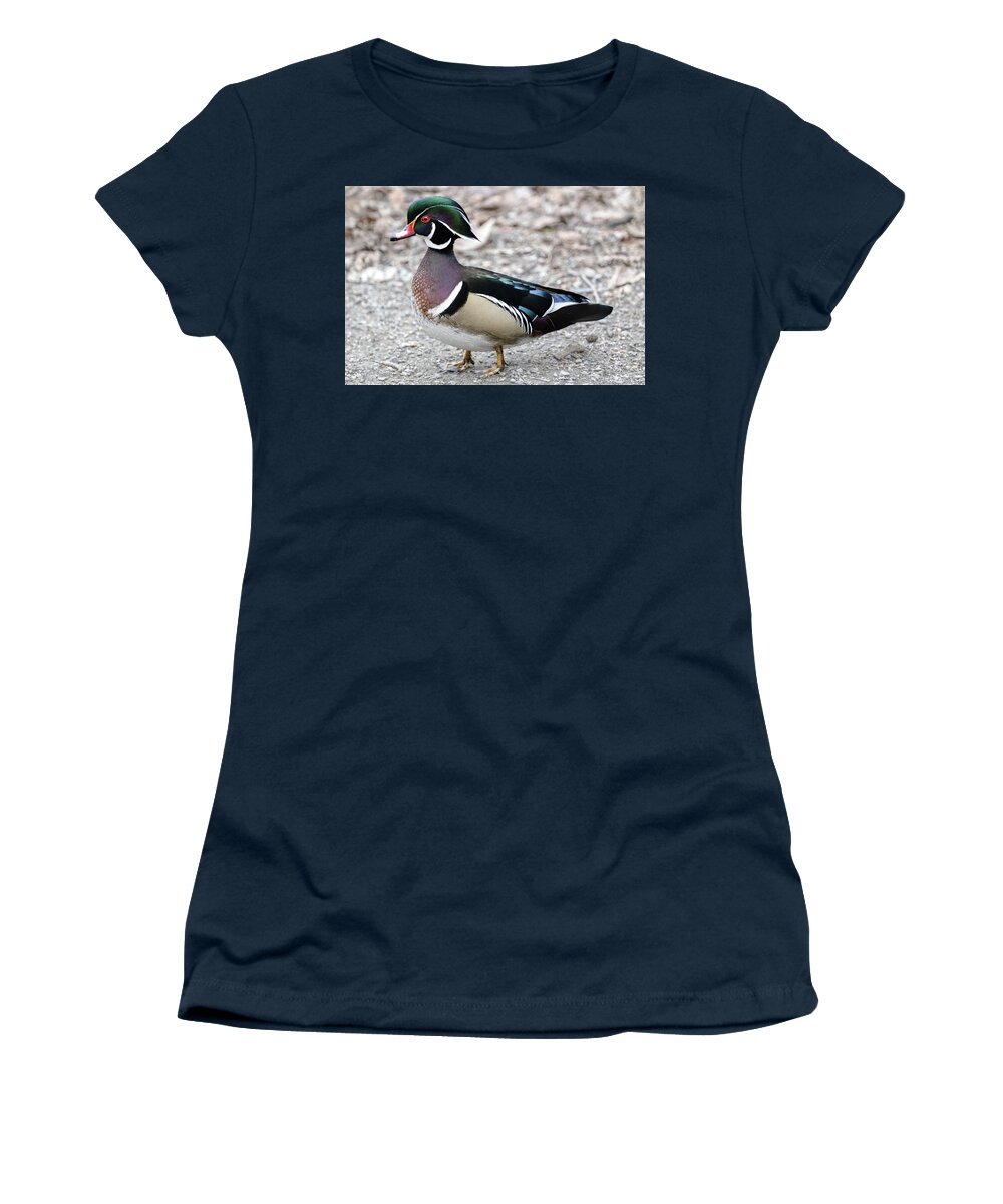 Woodduck Women's T-Shirt featuring the photograph Smiling by Jerry Cahill
