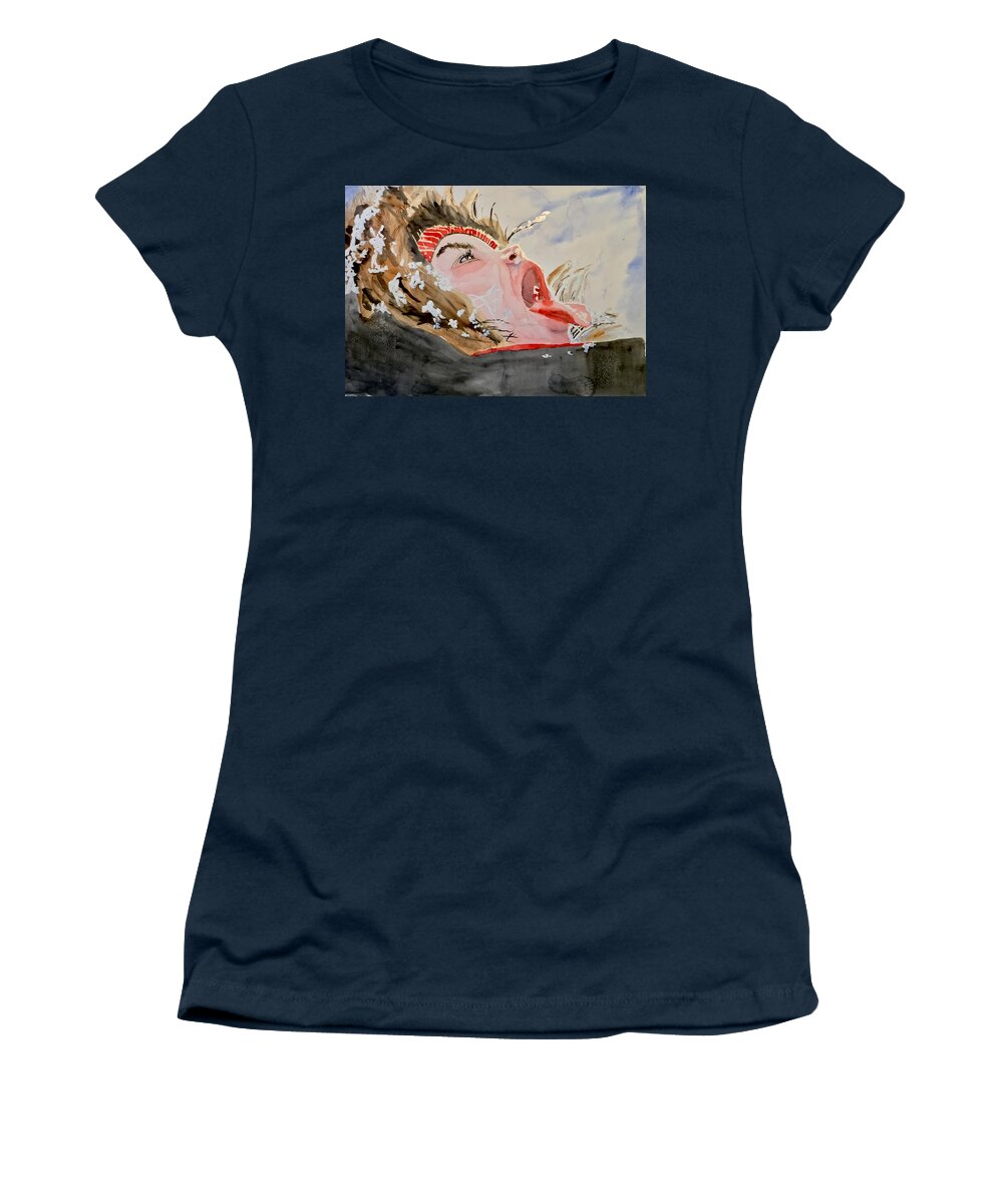 Watercolor Women's T-Shirt featuring the painting Snow Catcher by Bryan Brouwer