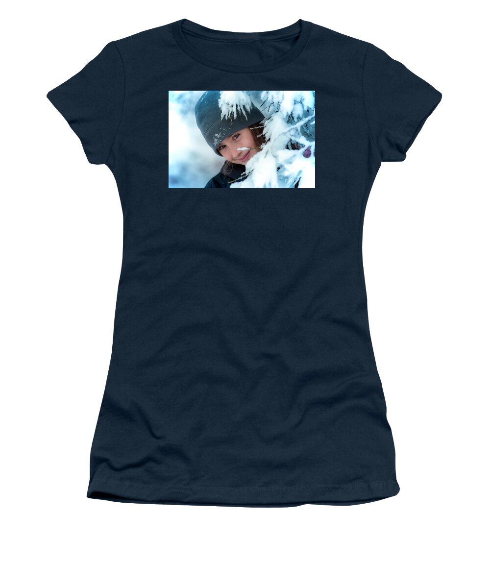 Snow Women's T-Shirt featuring the photograph Snow Queen by Alan Riches