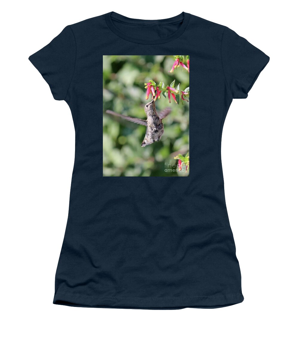 Hummingbird Women's T-Shirt featuring the photograph So Happy by Carol Groenen