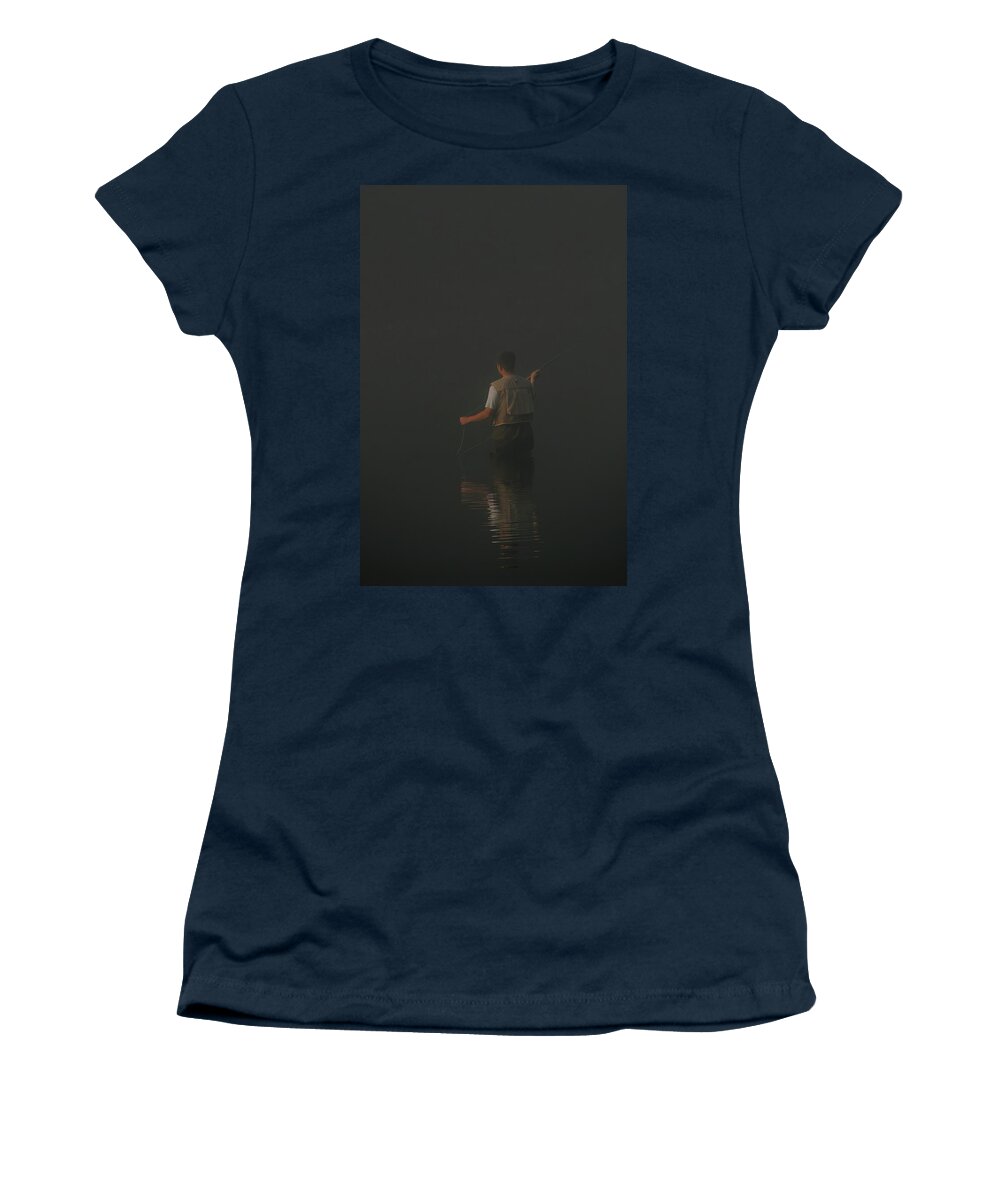 Fishing Women's T-Shirt featuring the photograph Solitude by Lens Art Photography By Larry Trager