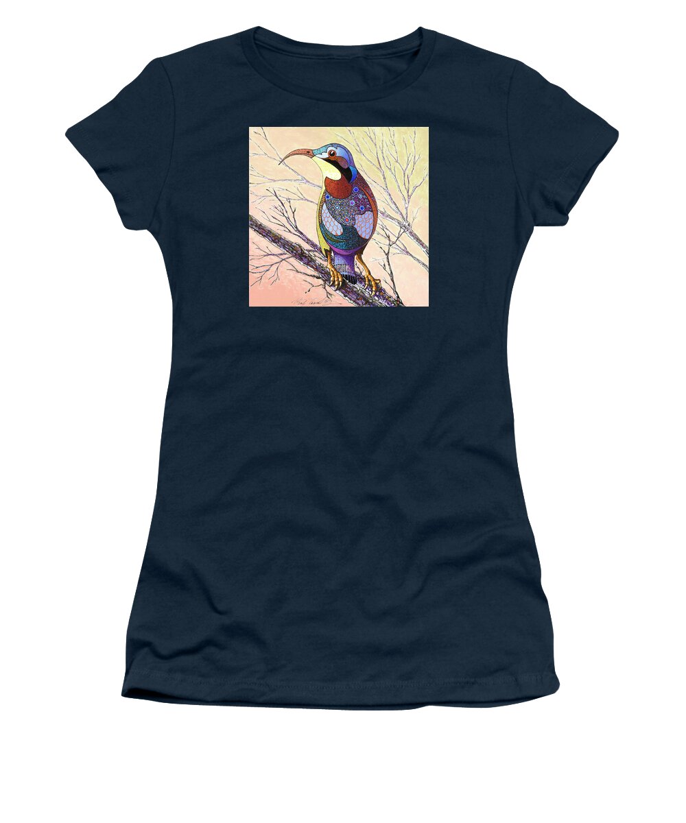 Abstracted Reality Women's T-Shirt featuring the painting Some Kind of Hummingbird by Bob Coonts