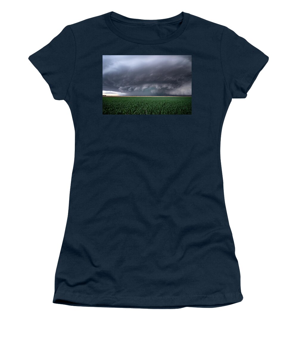 Mesocyclone Women's T-Shirt featuring the photograph Spaceship Storm by Wesley Aston