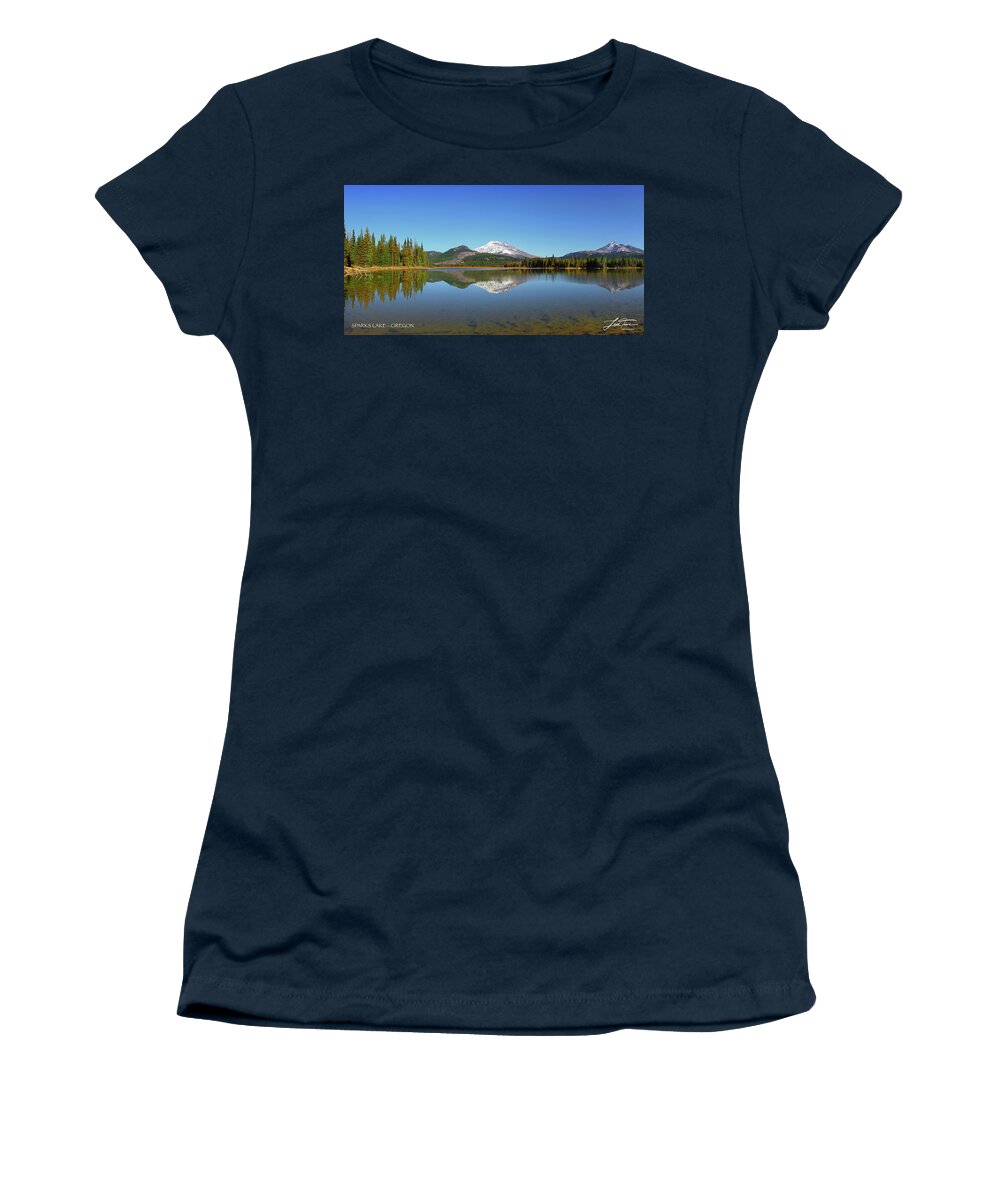 Panorama Women's T-Shirt featuring the photograph Sparks Lake Panorama by Loyd Towe Photography