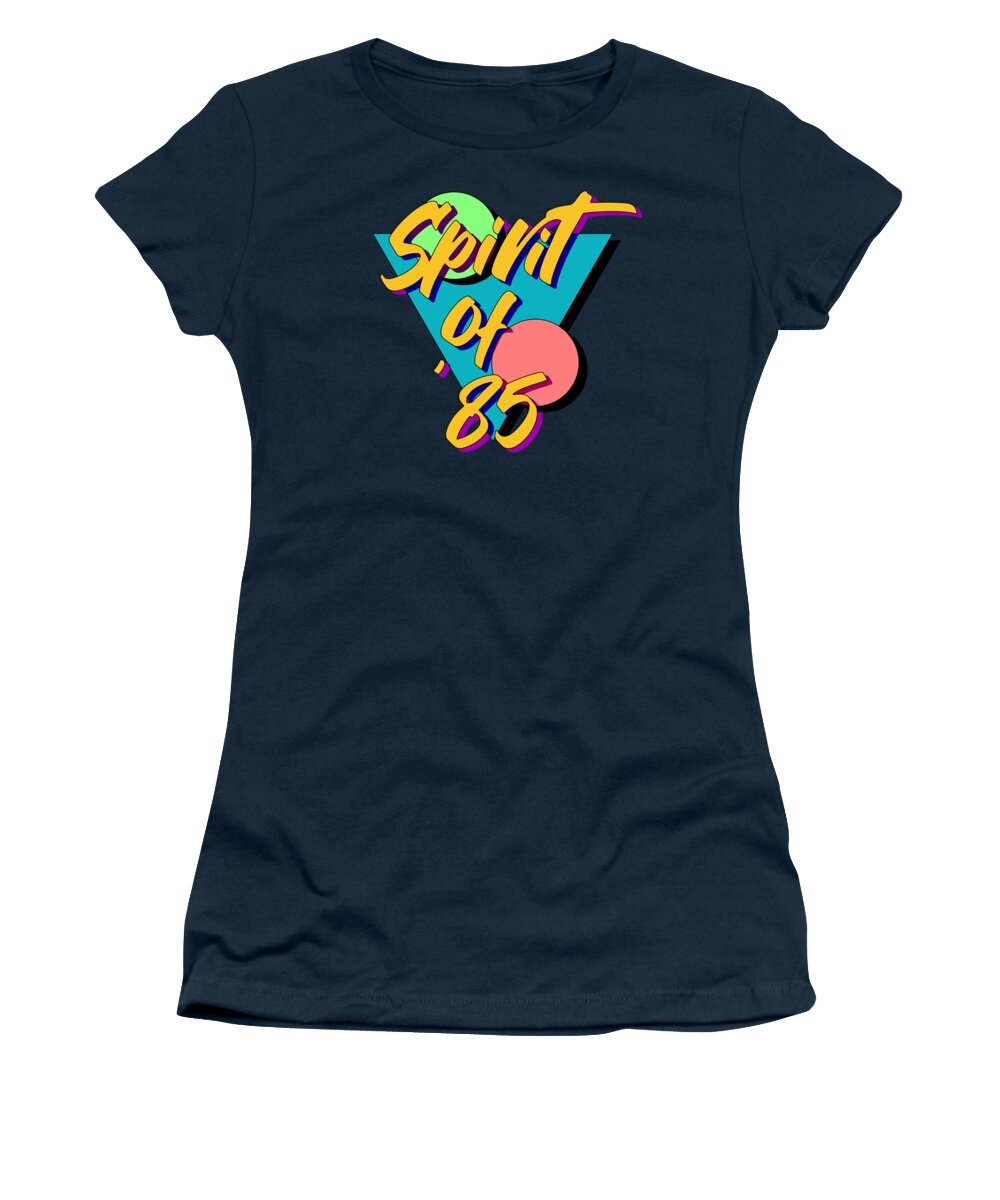 Memphis Women's T-Shirt featuring the digital art Spirit of 85 New Memphis Graphic by Christopher Lotito