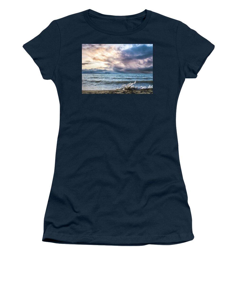 Alaska Women's T-Shirt featuring the photograph Splashy Sunset by Michele Cornelius