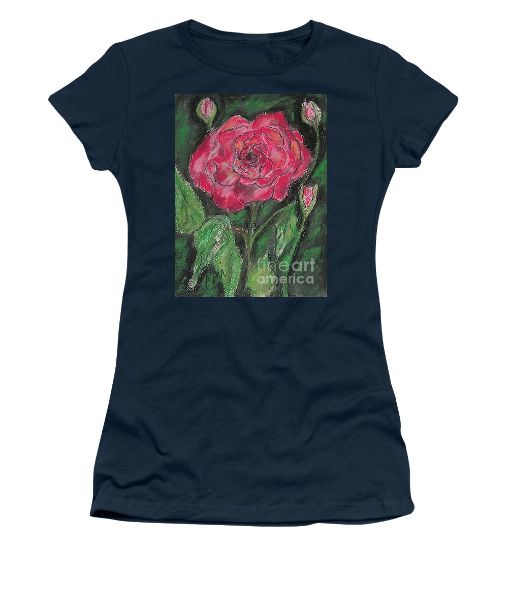 Rose Women's T-Shirt featuring the pastel Spring Beauty by Cori Solomon