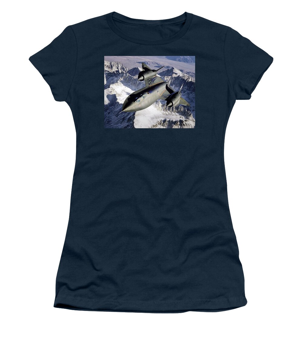 Sr-71 Women's T-Shirt featuring the photograph SR-71 Jet by Carlos Diaz