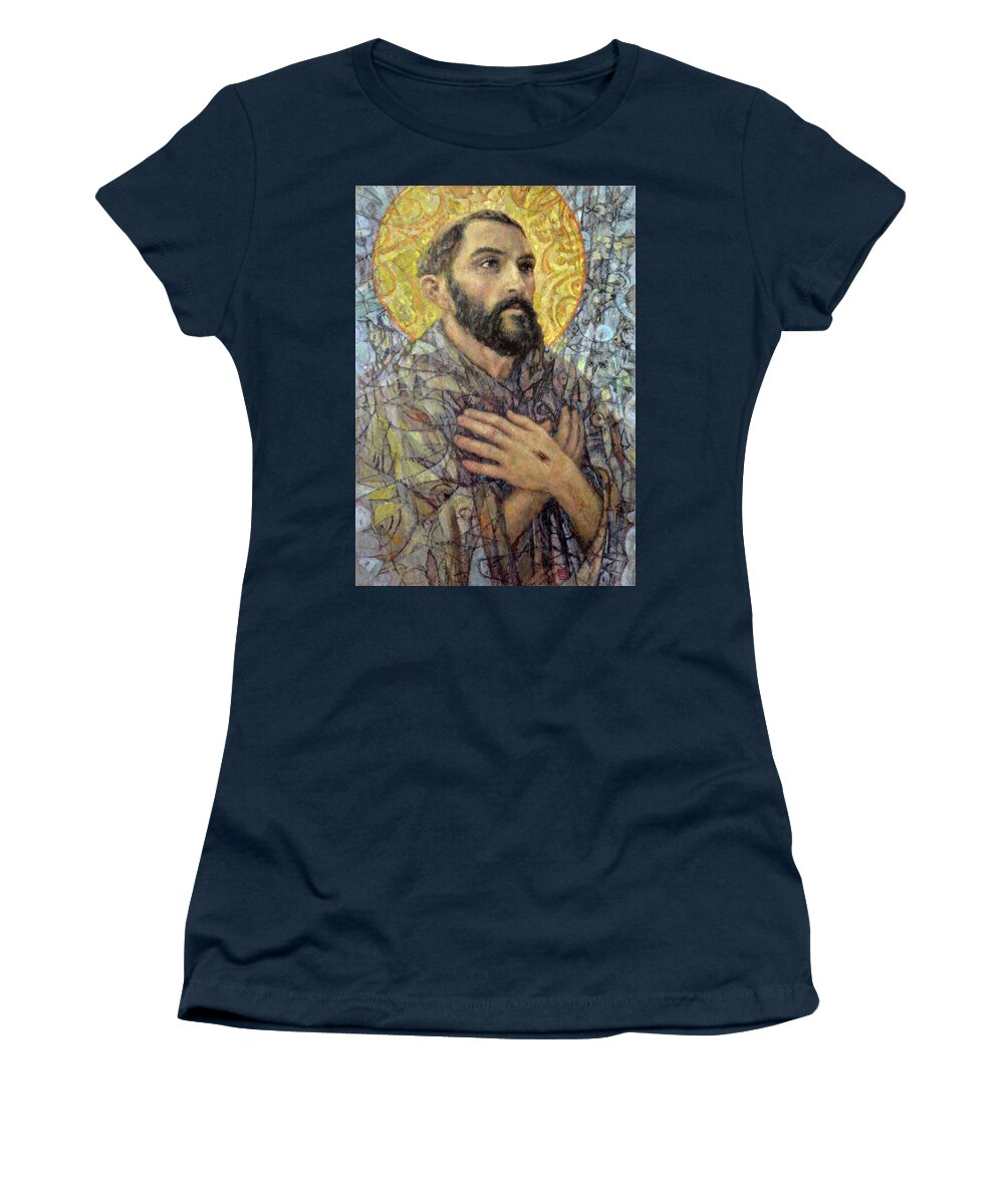 Saint Women's T-Shirt featuring the painting St. Francis of Assisi by Cameron Smith