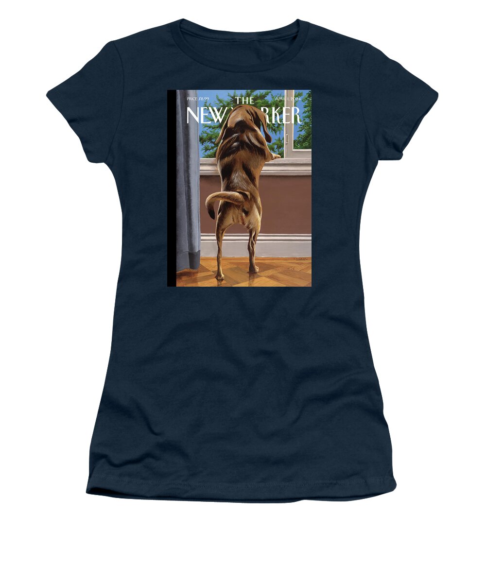 151927 Women's T-Shirt featuring the painting Standing Guard by Mark Ulriksen