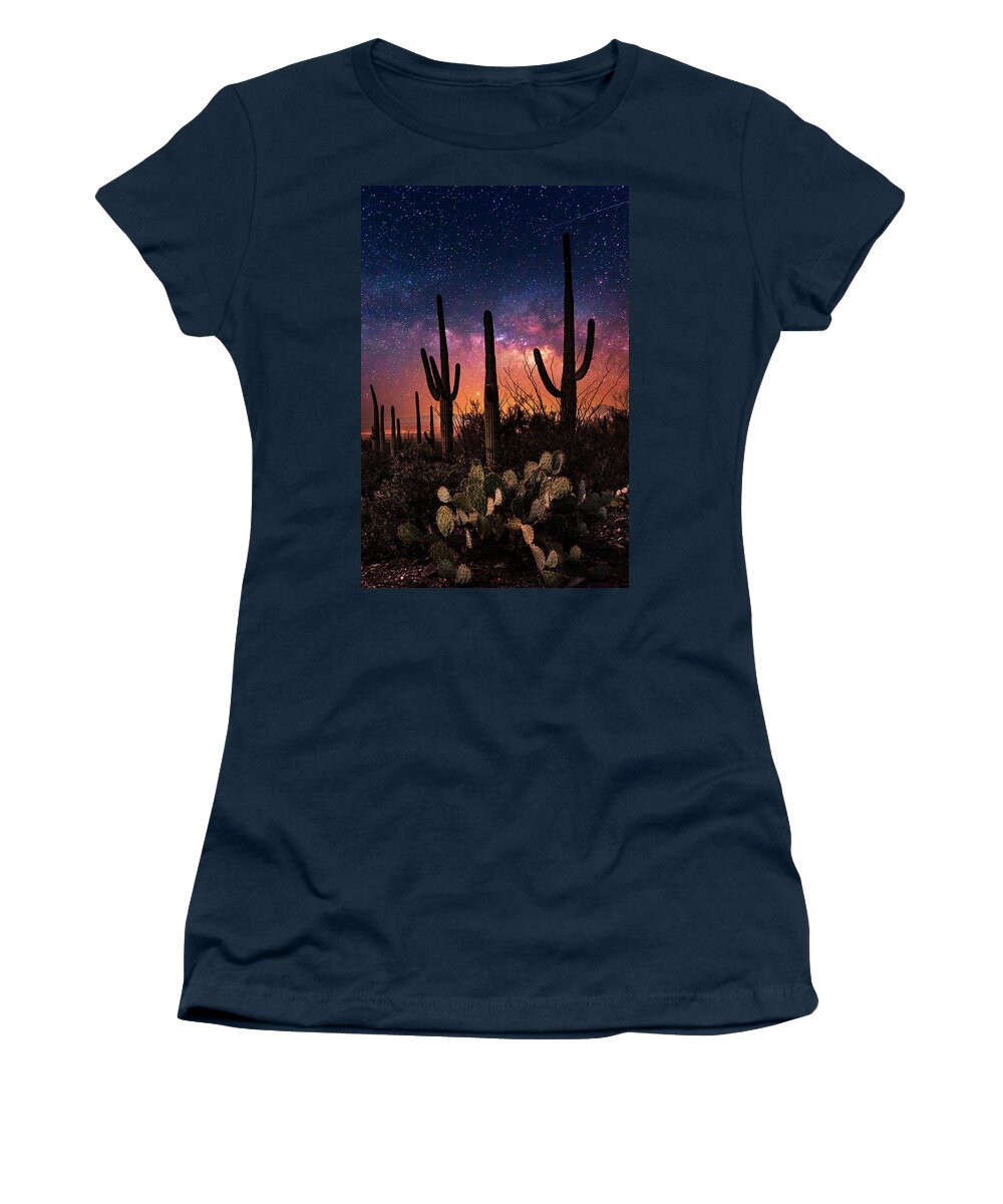 Night Women's T-Shirt featuring the photograph Stars at Night by Barbara Manis