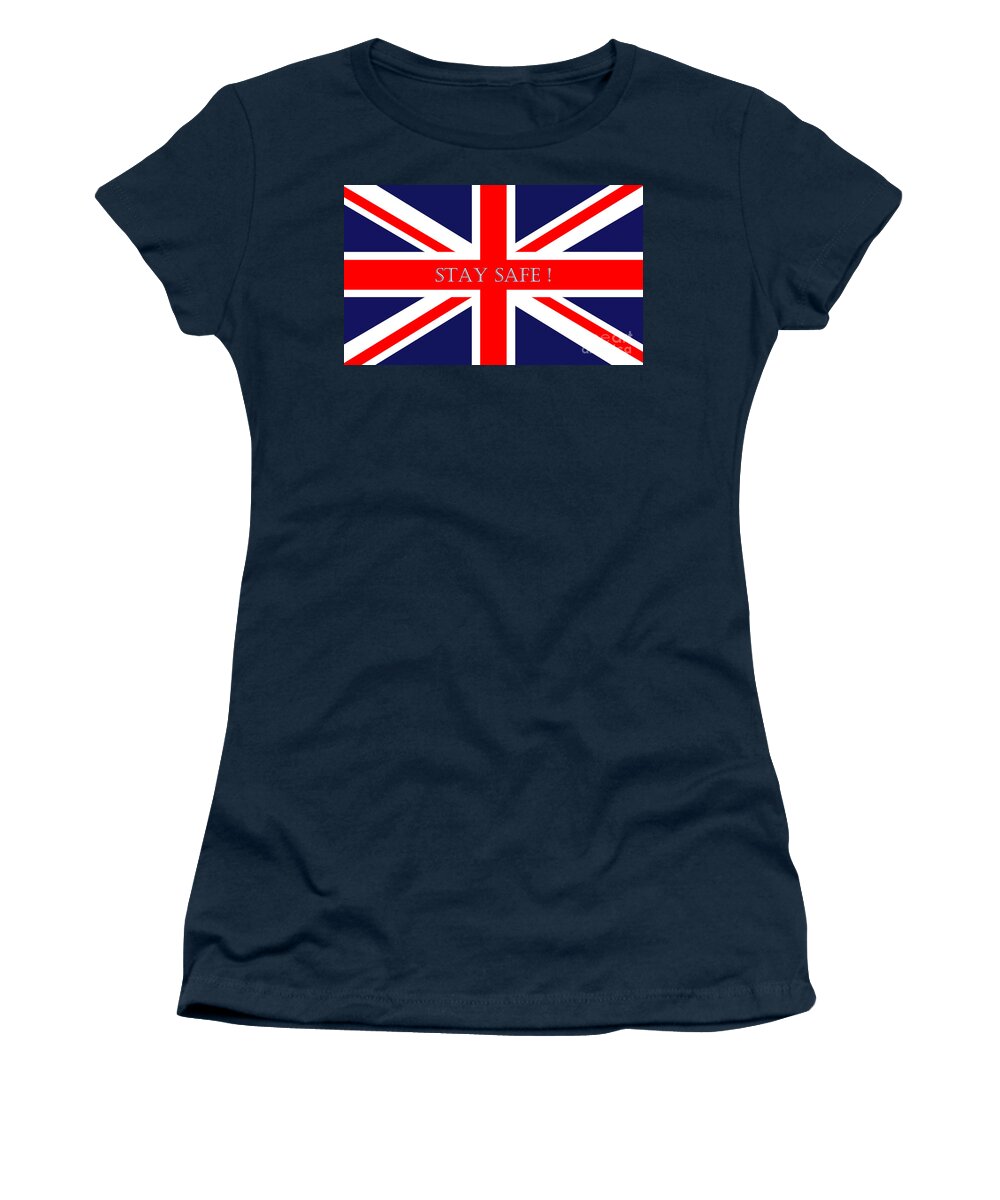 Stay Safe Women's T-Shirt featuring the digital art Stay Safe UK by Terri Waters