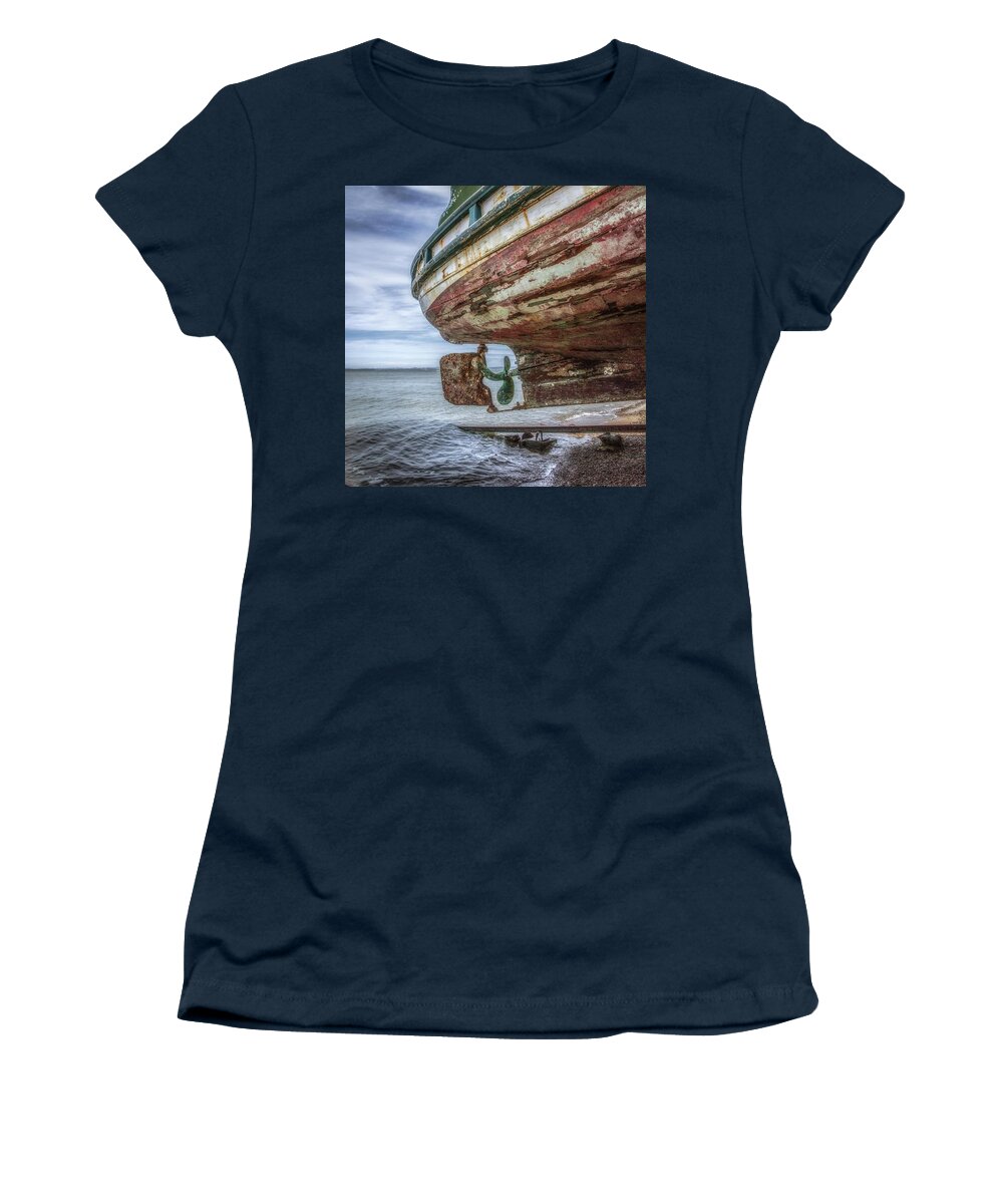 Stern Women's T-Shirt featuring the photograph Stern of St. Ernia -- Petaluma by Donald Kinney