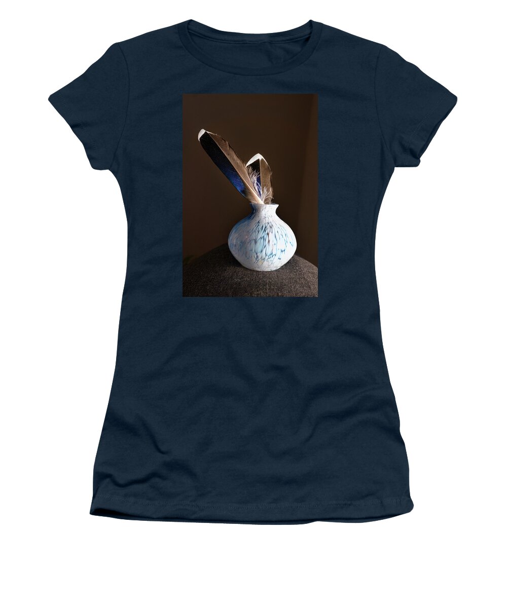 Feather Women's T-Shirt featuring the photograph Still Life Of Feathers by Karen Rispin