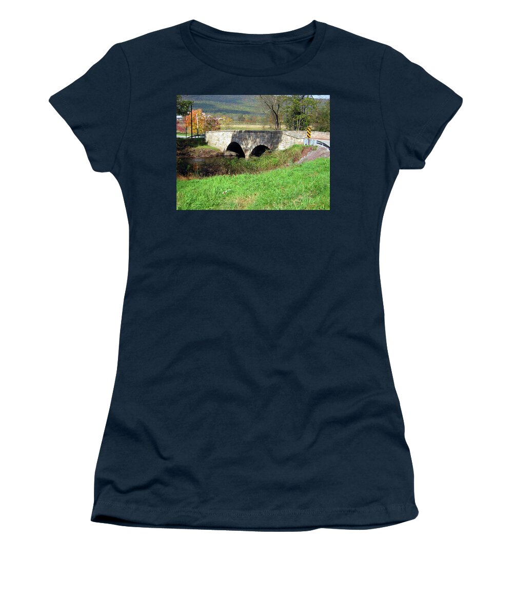 Bridge Women's T-Shirt featuring the photograph Stone Arch Bridge by George Jones