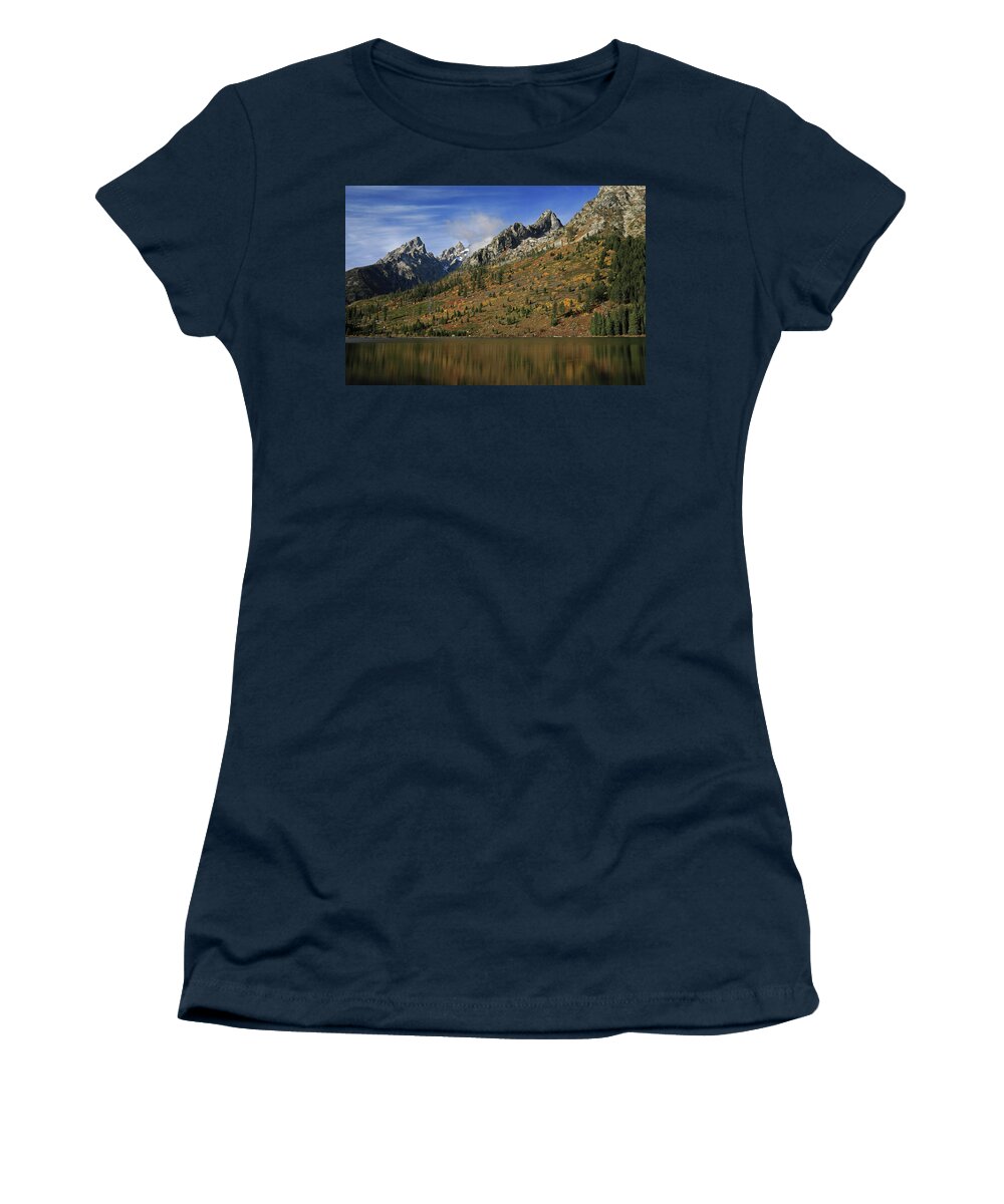 String Lake Autumn Reflection Women's T-Shirt featuring the photograph String Lake Autumn Reflection by Dan Sproul