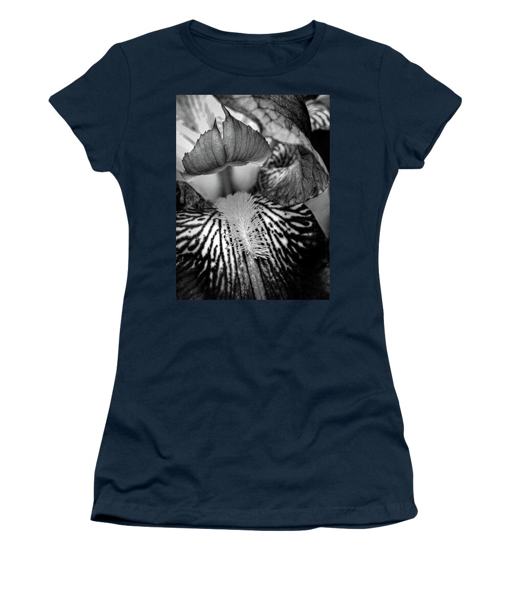 Bearded Iris Women's T-Shirt featuring the photograph Study The Details by Susie Loechler