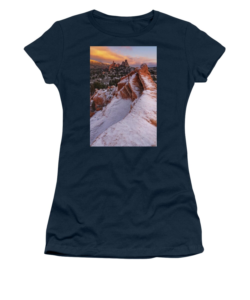 Colorado Women's T-Shirt featuring the photograph Sugar Coated Sunrise by Darren White