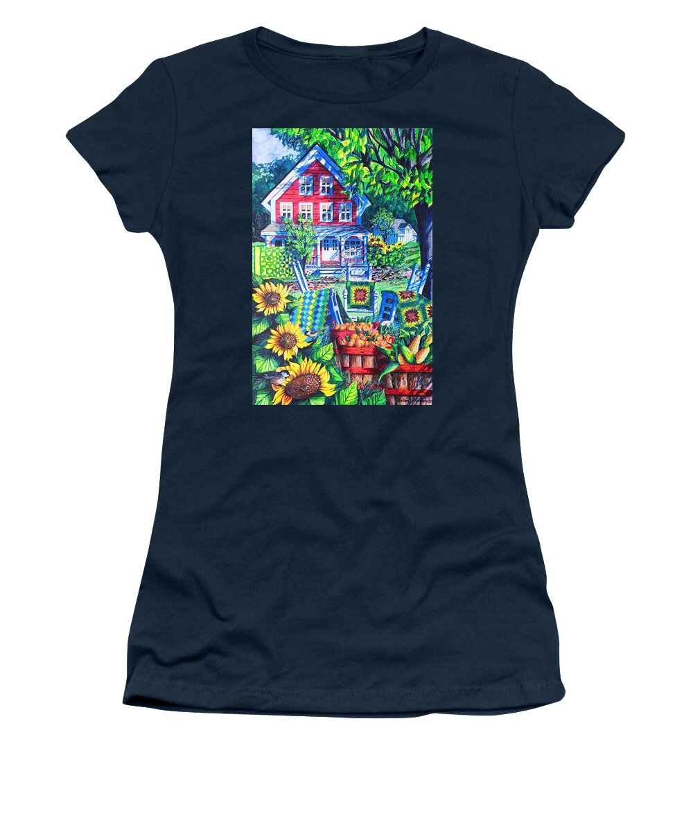 Summer Women's T-Shirt featuring the painting Summer Joy by Diane Phalen