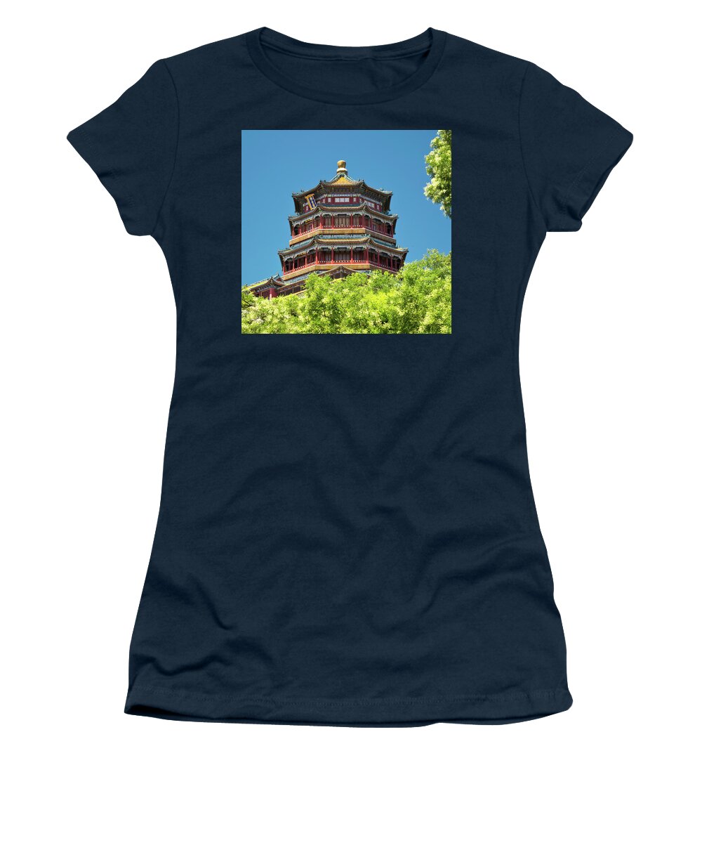 China Women's T-Shirt featuring the photograph Summer Palace Temple by Tara Krauss