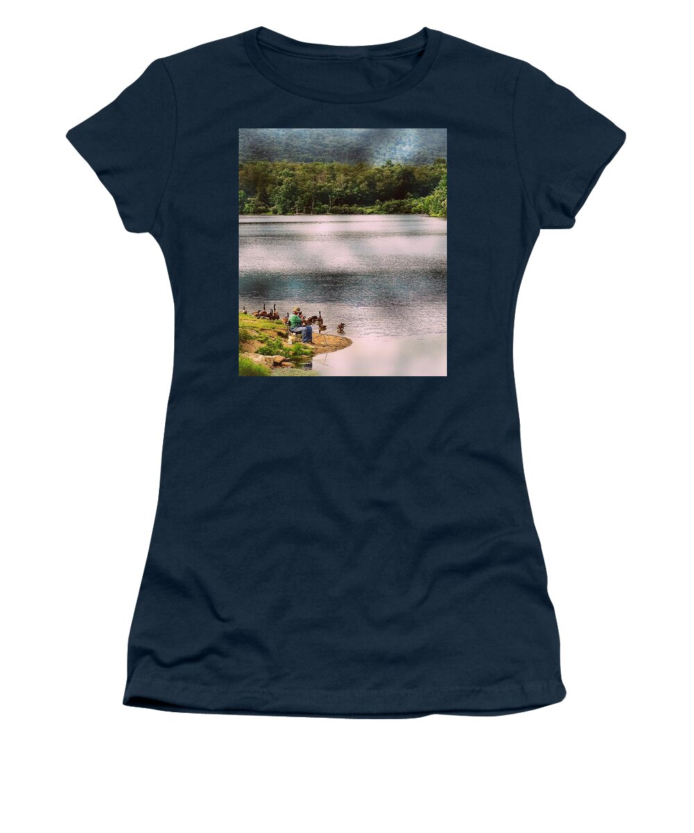 Summer Women's T-Shirt featuring the photograph Summer Postmarked From Leaser Lake by Tami Quigley