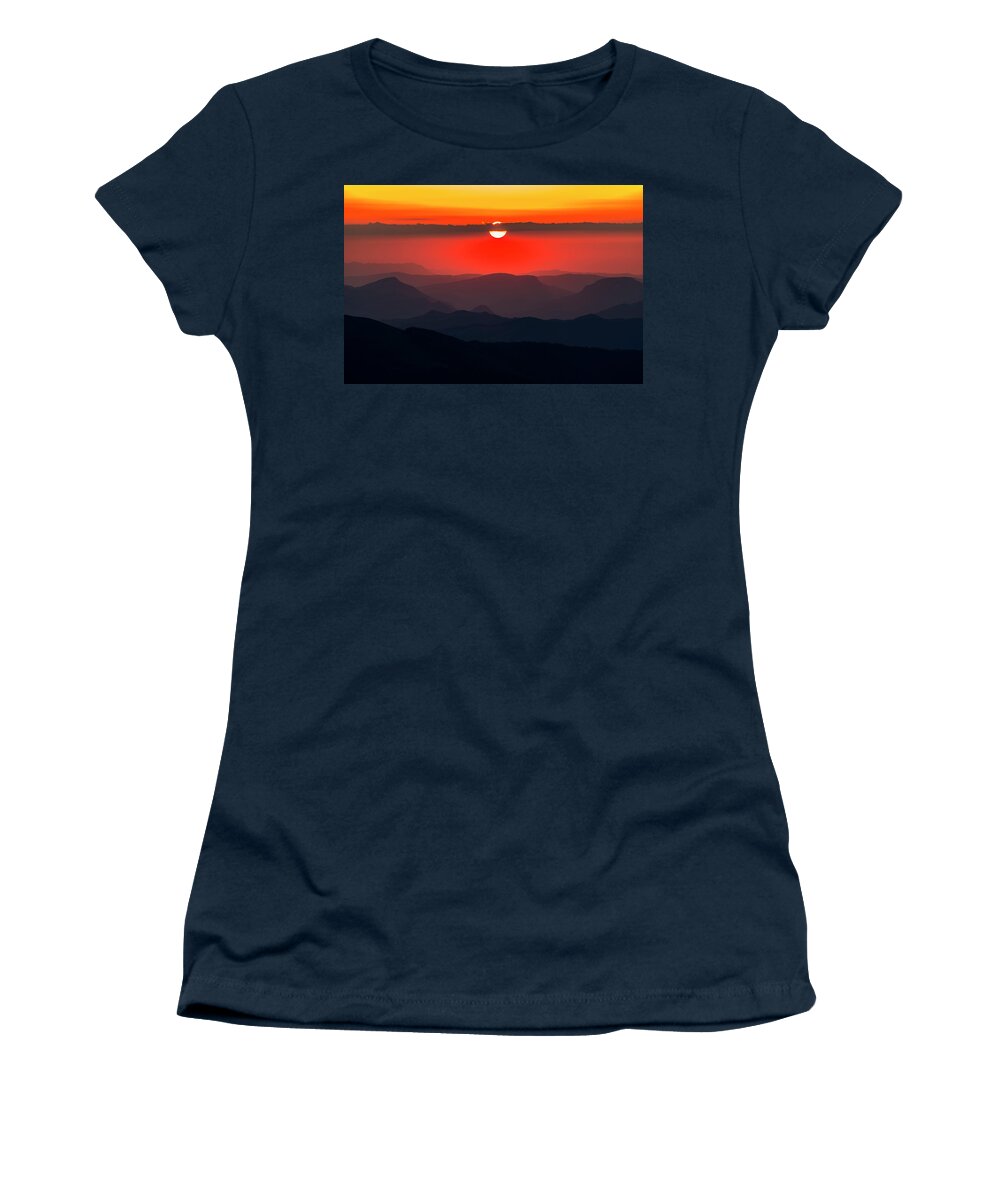 Balkan Mountains Women's T-Shirt featuring the photograph Sun Eye by Evgeni Dinev