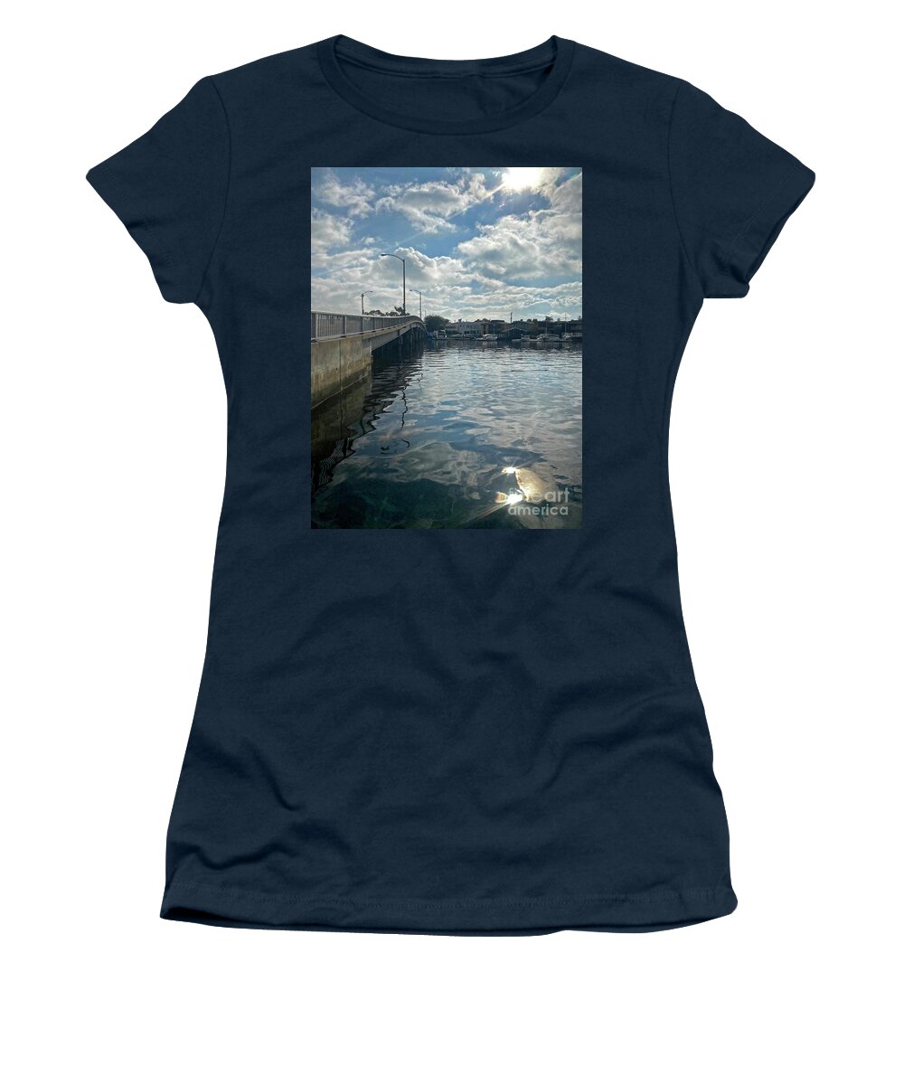 Vision Women's T-Shirt featuring the photograph Sunlit Bridge by Katherine Erickson