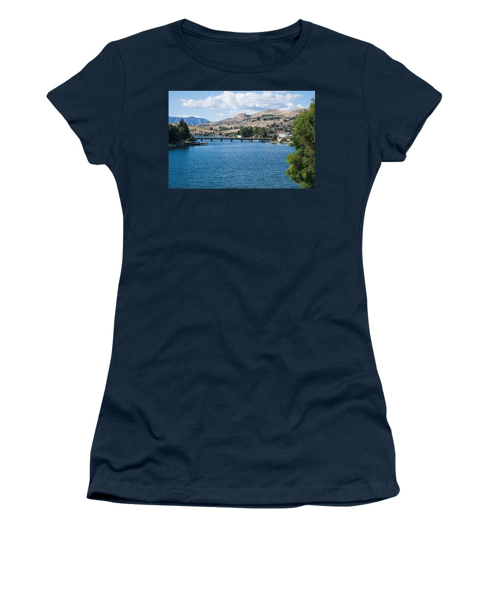 Sunny September On Lake Chelan Women's T-Shirt featuring the photograph Sunny September on Lake Chelan by Tom Cochran