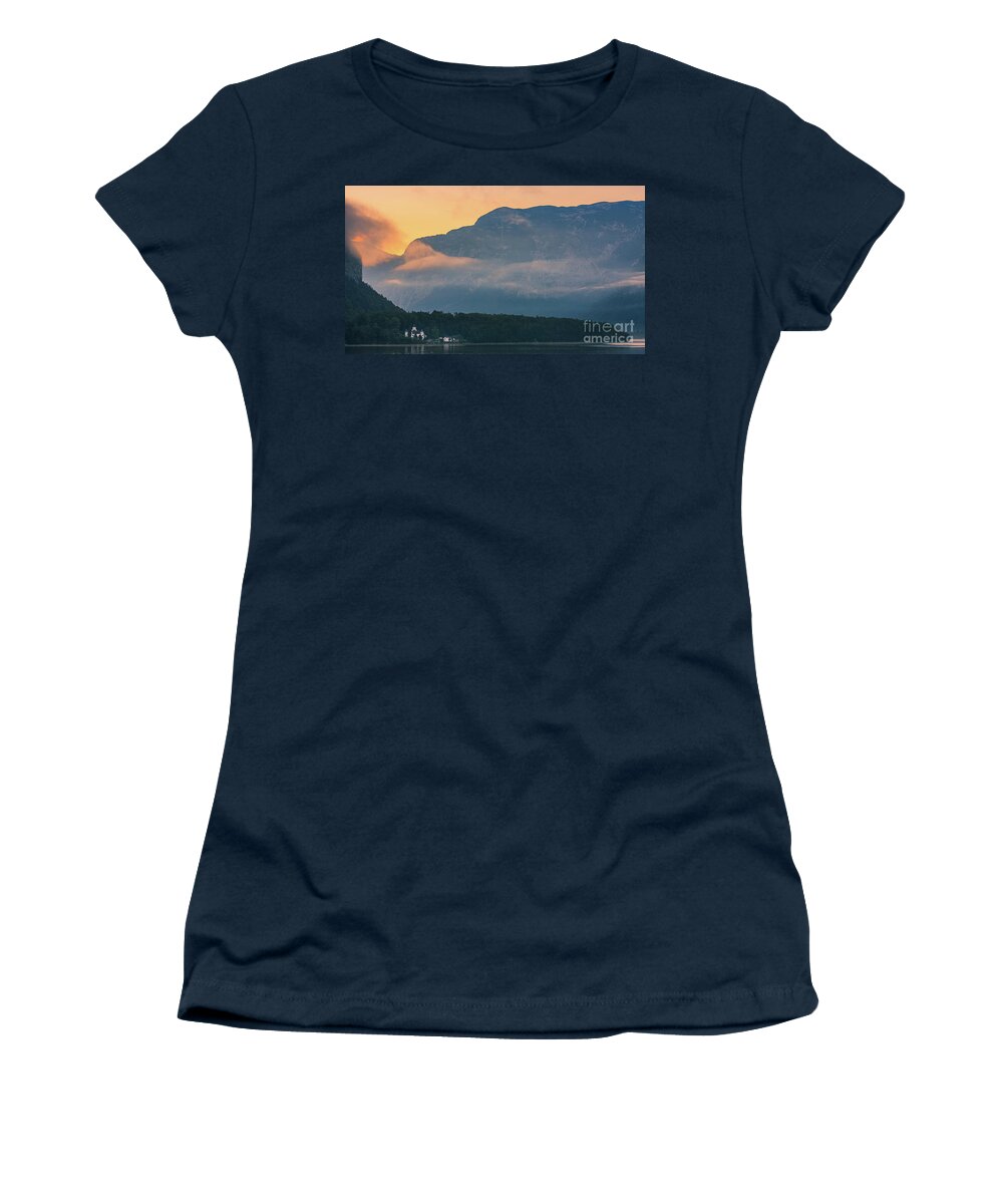 Castle Women's T-Shirt featuring the photograph Sunrise at Castle Grub, Austria by Henk Meijer Photography