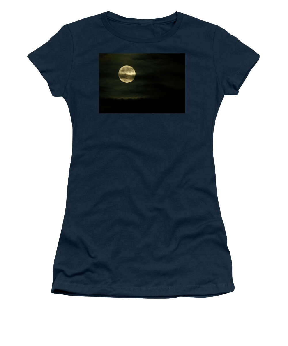  Women's T-Shirt featuring the photograph Super Moon Eclipse 2 by Brad Nellis