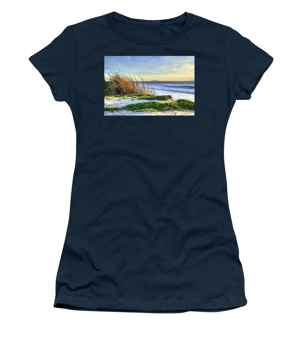 Ventura Harbor Women's T-Shirt featuring the photograph Surfers Knoll, Ventura Harbor by Wendell Ward