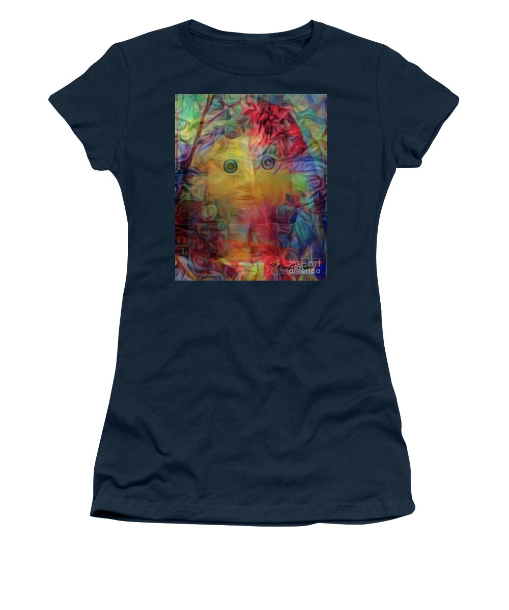  Women's T-Shirt featuring the mixed media Surprise by Fania Simon