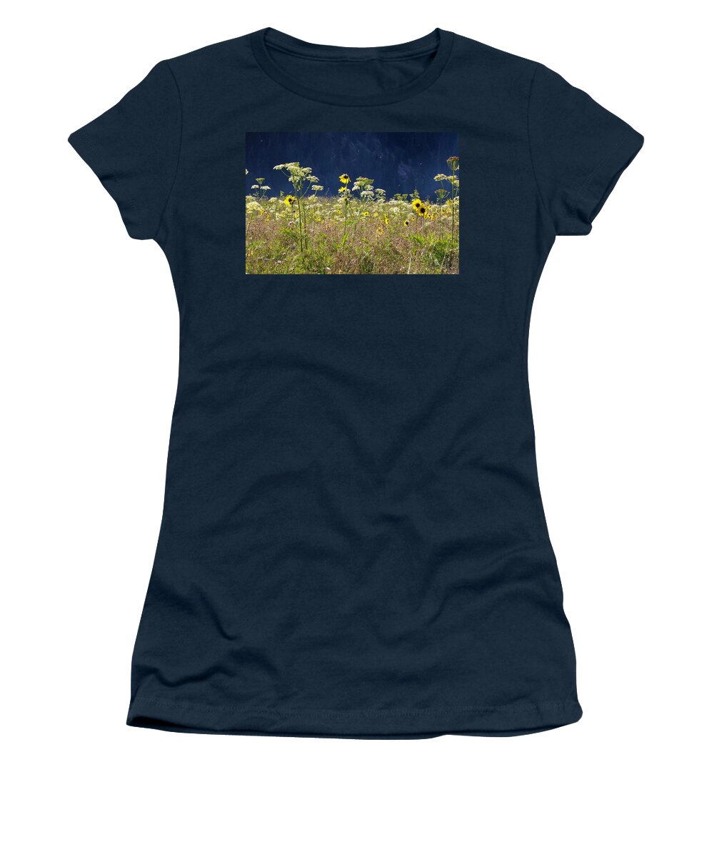 Wildflowers Women's T-Shirt featuring the photograph Tall Wildflowers by Amanda R Wright
