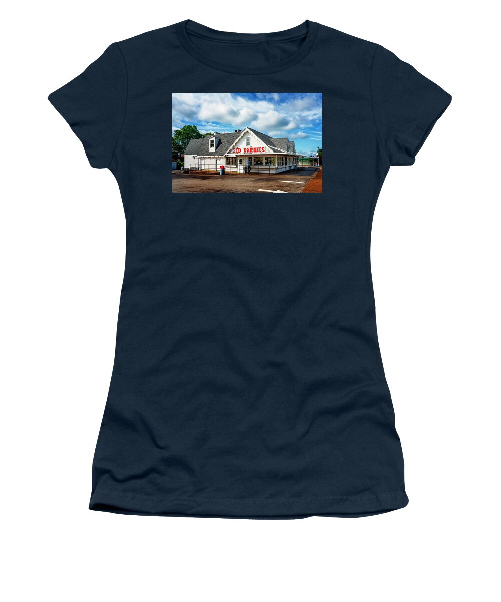 Ted Drewes Women's T-Shirt featuring the photograph Ted Drewes Route 66 St Louis MO_7R2_DSC0441_16-08-21 by Greg Kluempers