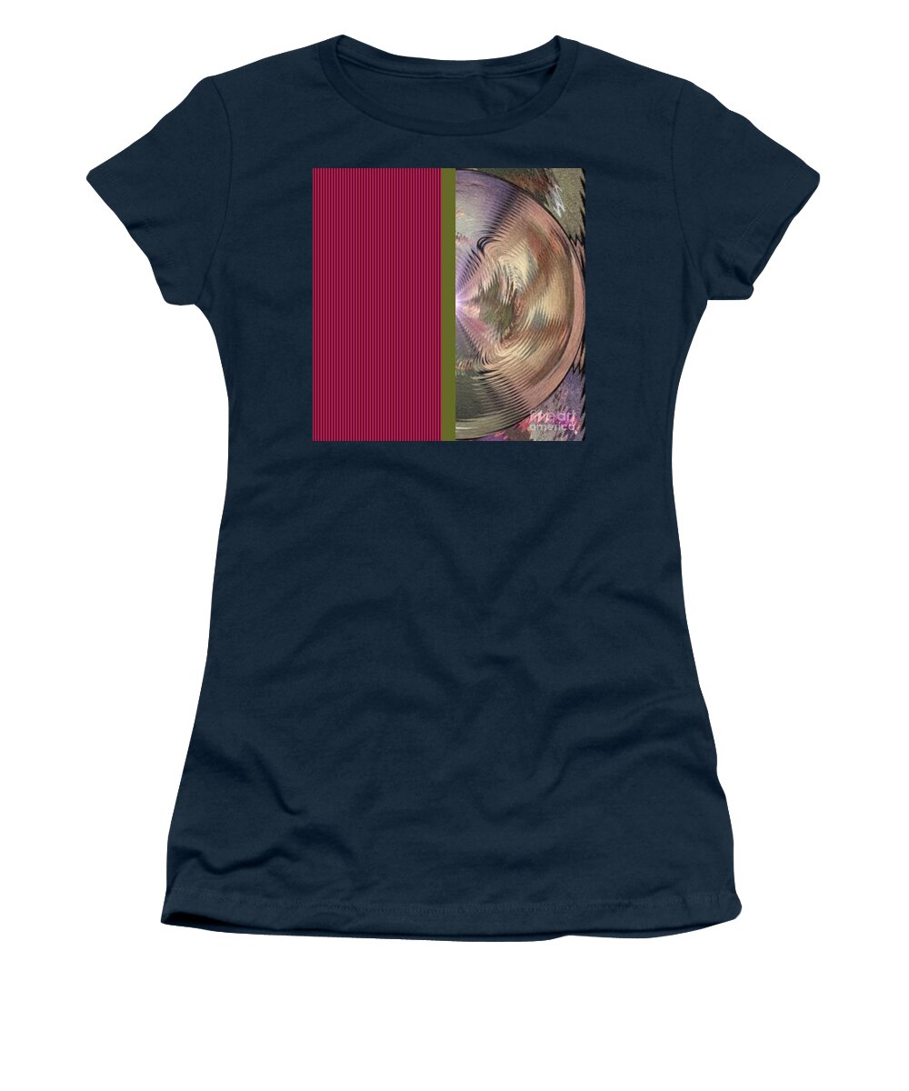 Green Women's T-Shirt featuring the digital art Telda Wave by Designs By L