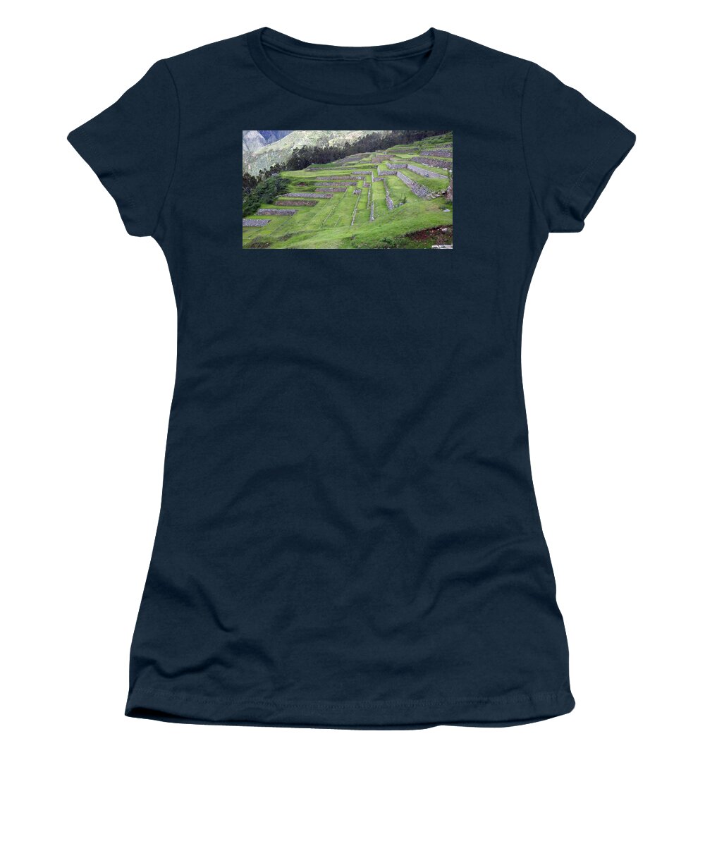 Archaeology Women's T-Shirt featuring the photograph Terraces of Chinchero, Peru by Trevor Grassi