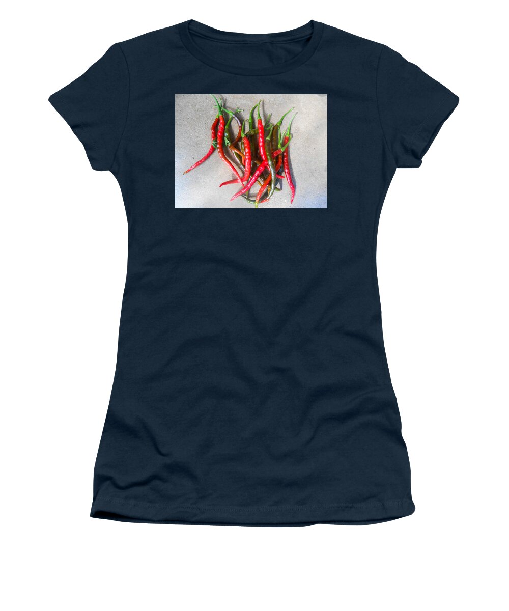 Thai Peppers Women's T-Shirt featuring the photograph Thai peppers by W Craig Photography