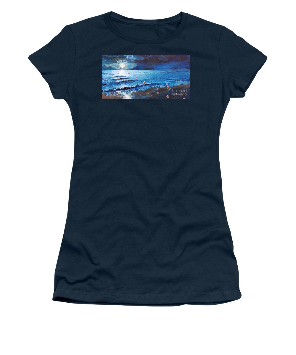 Ocean Women's T-Shirt featuring the painting The Ascension of the Sea Stars by Merana Cadorette