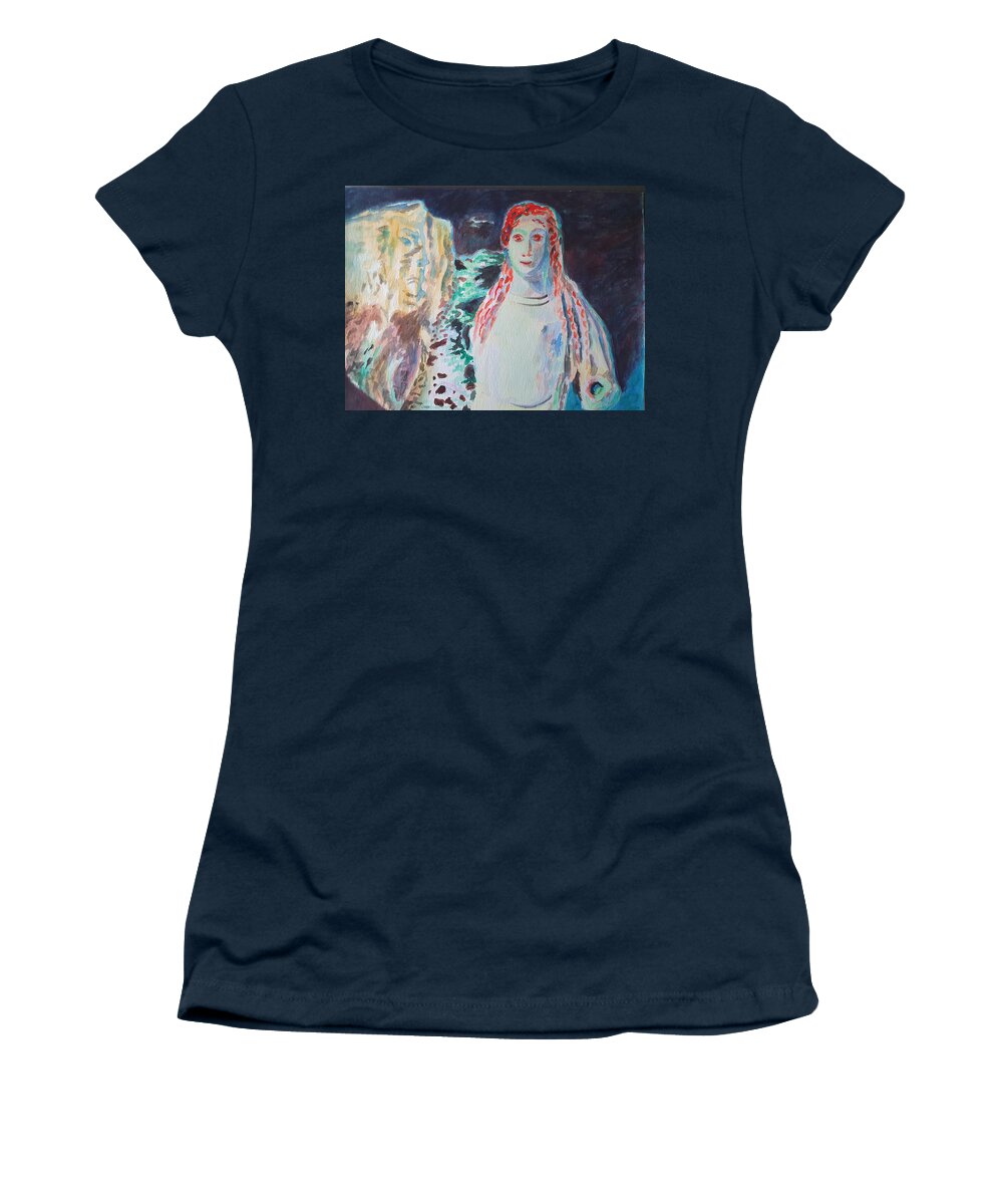 Masterpiece Paintings Women's T-Shirt featuring the painting The Awakening by Enrico Garff