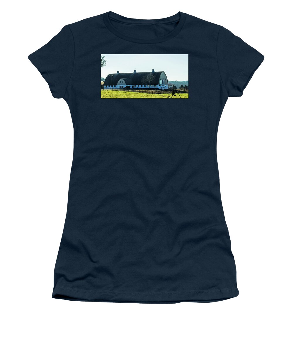 Barn Women's T-Shirt featuring the photograph The Barn by Roberta Byram