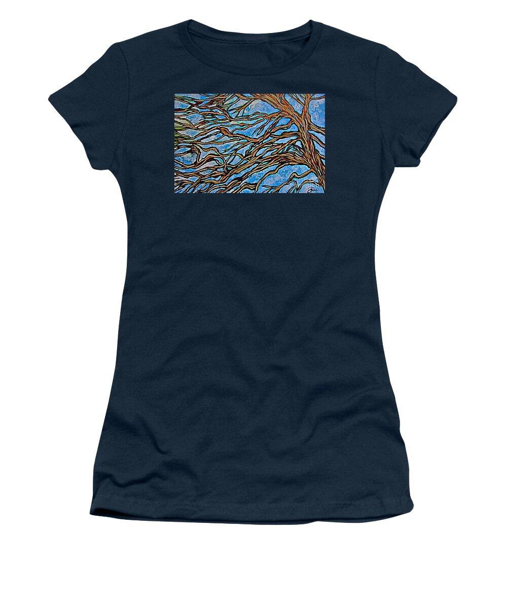 Prints Women's T-Shirt featuring the painting The barren Fig by Barbara Donovan