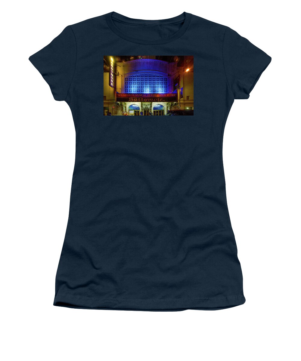 Barrymore Theatre Women's T-Shirt featuring the photograph The Barrymore Theatre NYC by Mark Andrew Thomas
