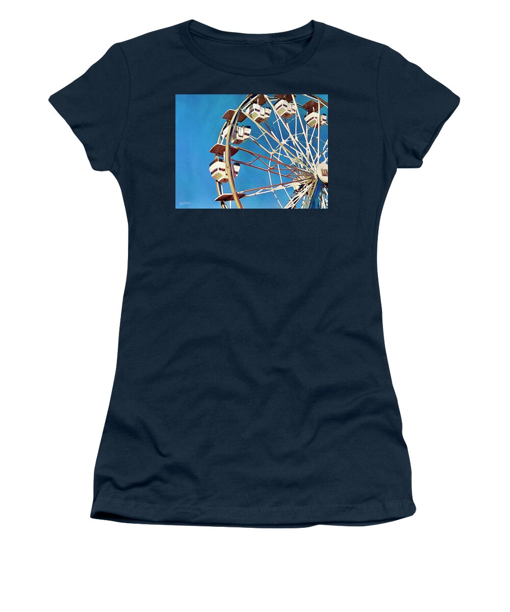 Carnival Women's T-Shirt featuring the photograph The Carnival Wheel by GW Mireles