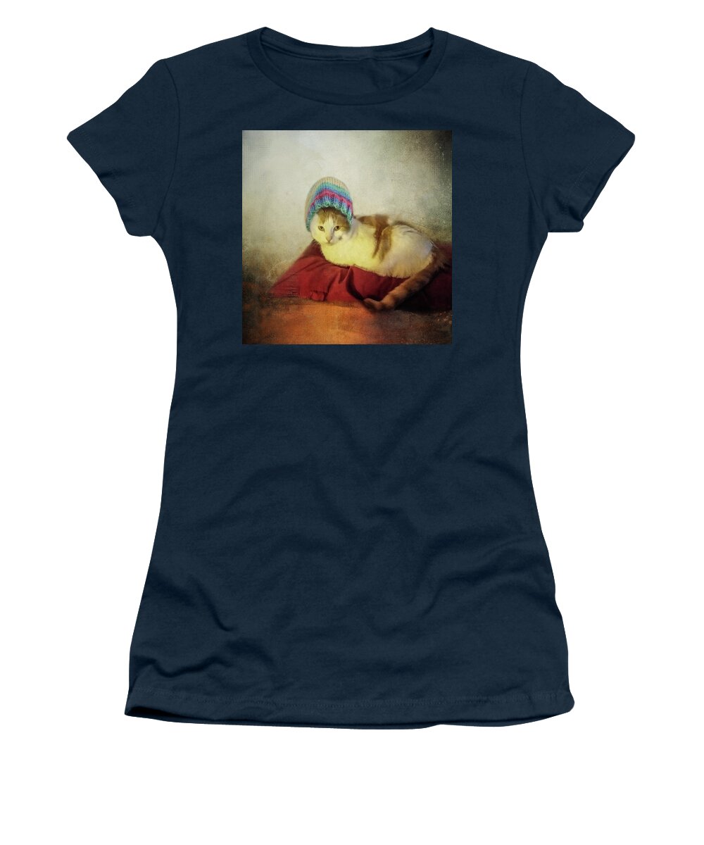 Photography Women's T-Shirt featuring the digital art The Cat in the Hat by Terry Davis