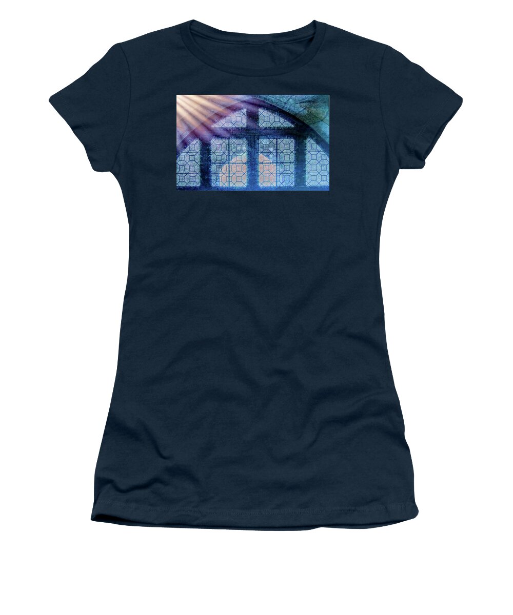 France Women's T-Shirt featuring the photograph The Chateau Window by Marcy Wielfaert