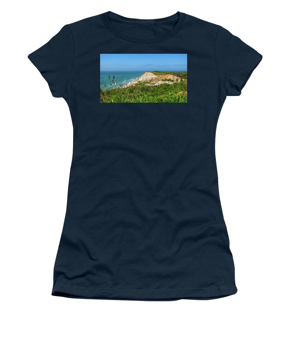 Gay Head Women's T-Shirt featuring the photograph The Cliffs of Gay Head.... by David Choate