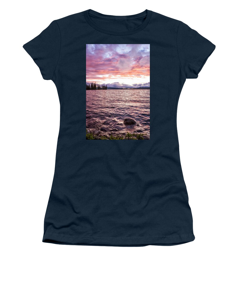 Dusk Women's T-Shirt featuring the photograph The Color the Sun Left Behind by Belinda Greb