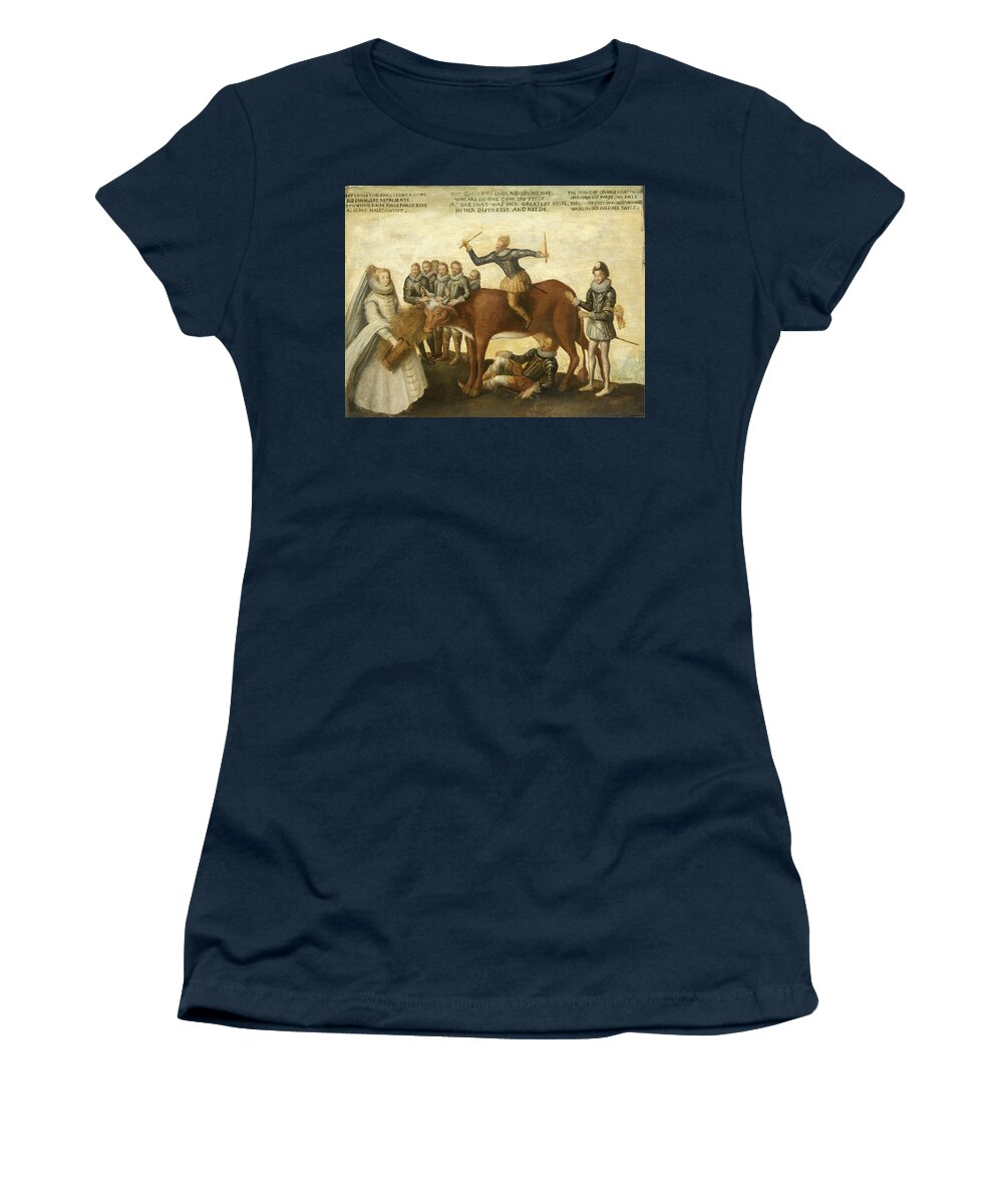 Anonymous Women's T-Shirt featuring the painting The Dairy Cow by Anonymous